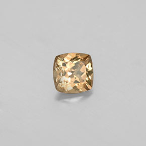 0.53캐럿 천연 골든 브라운에서 오렌지 컬러체인지 가넷, 쿠션 컷, 4.6×4.5 mm, VS