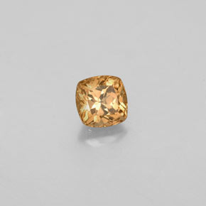 0.46캐럿 천연 골든 브라운에서 오렌지 컬러체인지 가넷, 쿠션 컷, 4.1×4 mm, VS