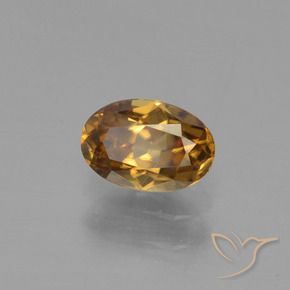 0.72캐럿 천연 골든 브라운 컬러체인지 가넷, 타원형 컷, 5.9×4 mm, VVS-VS