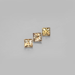 캐럿 천연 골든 브라운에서 오렌지 컬러체인지 가넷 보석, 스퀘어, 3.7×3.7 mm, VS