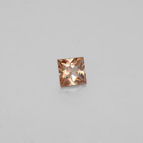 0.36캐럿 천연 골든 브라운에서 오렌지 컬러체인지 가넷, 스퀘어, 4×3.9 mm, VS