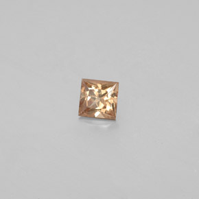 0.40캐럿 천연 골든 브라운에서 오렌지 컬러체인지 가넷, 스퀘어, 4×4 mm, VS