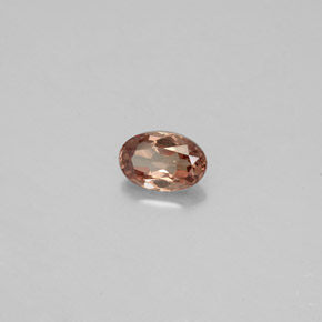 0.55캐럿 천연 갈색빛 로즈에서 레드 컬러체인지 가넷, 타원형 컷, 5.9×3.9 mm, VS