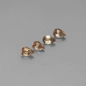 캐럿 천연 골든 브라운에서 오렌지 컬러체인지 가넷 보석, 배 모양, 6.1×4.1 mm, VS
