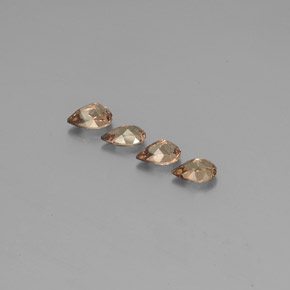 캐럿 천연 골든 브라운에서 오렌지 컬러체인지 가넷 보석, 배 모양, 6.1×4.1 mm, VS