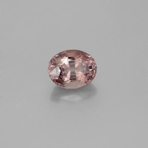 1.16캐럿 천연 골든 브라운에서 핑크 컬러체인지 가넷, 타원형 컷, 6.6×5.3 mm, VS