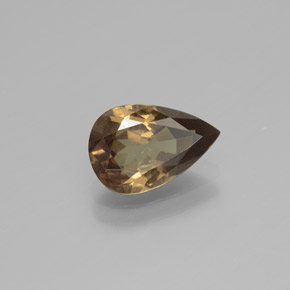 1.56캐럿 천연 골든 브라운에서 오렌지 색상 변경 가넷, 배 모양, VS-SI