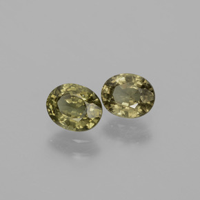 1.41캐럿 천연 녹갈색에서 레드핑크 컬러체인지 가넷 보석, 타원형 컷, 5.5×4.5 mm, VS