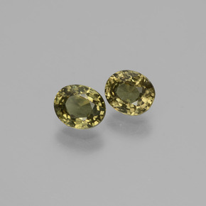 1.06캐럿 천연 녹갈색에서 레드핑크 컬러체인지 가넷 보석, 타원형 컷, 5.2×4.3 mm, VS