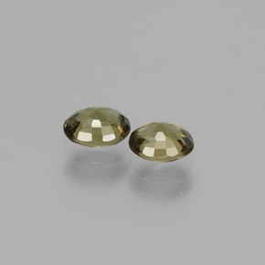 1.06캐럿 천연 녹갈색에서 레드핑크 컬러체인지 가넷 보석, 타원형 컷, 5.2×4.3 mm, VS
