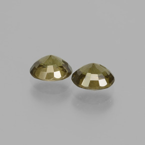 캐럿 천연 녹갈색에서 레드핑크 컬러체인지 가넷 보석, 타원형 컷, 6.1×4.9 mm, VS