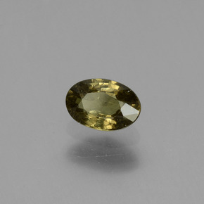 0.63캐럿 천연 골든 옐로우 컬러체인지 가넷, 타원형 컷, 6×4.1 mm, VS