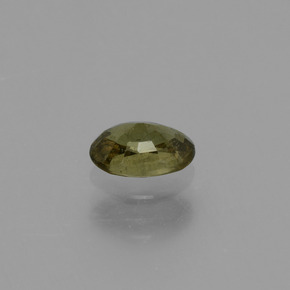 0.63캐럿 천연 골든 옐로우 컬러체인지 가넷, 타원형 컷, 6×4.1 mm, VS