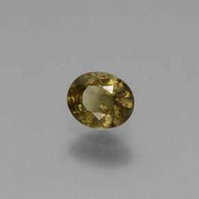 0.66캐럿 천연 골든 옐로우 컬러체인지 가넷, 타원형 컷, 5.5×4.6 mm, VS