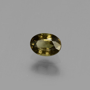 0.61캐럿 천연 녹갈색에서 레드핑크 컬러체인지 가넷, 타원형 컷, 5.6×4.1 mm, VS