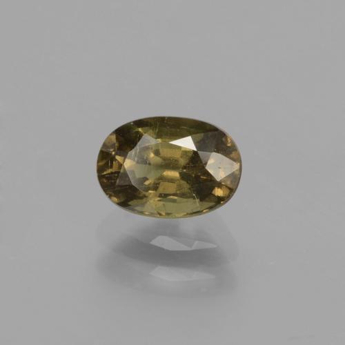 0.96캐럿 천연 다크 브라운 컬러체인지 가넷, 타원형 컷, 6.6×4.6 mm, VS-SI