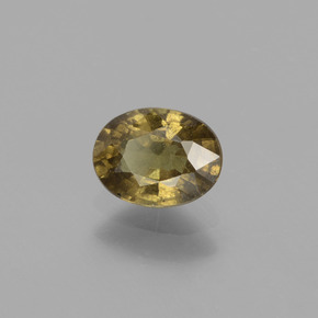 0.85캐럿 천연 엄버 브라운 컬러체인지 가넷, 타원형 컷, 6.4×4.8 mm, VS