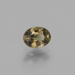 0.74캐럿 천연 엄버 브라운 컬러체인지 가넷, 타원형 컷, 5.8×4.4 mm, VS