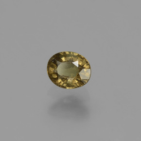 0.57캐럿 천연 녹갈색에서 레드핑크 컬러체인지 가넷, 타원형 컷, 5.1×4.3 mm, VS