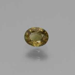 0.55캐럿 천연 미디엄 다크 브라운 색상 변경 가넷, 타원형 컷, VS