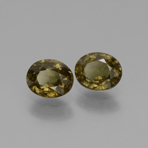 캐럿 천연 그린 브라운에서 레드 핑크 색상 변경 가넷 보석, 타원형 컷, VS-SI