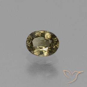 0.87캐럿 천연 엄버 브라운 컬러체인지 가넷, 타원형 컷, 6.1×4.8 mm, VS