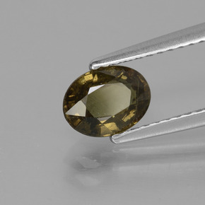 1.14캐럿 천연 그린 브라운에서 레드 핑크 색상 변경 가넷, 타원형 컷, VS-SI