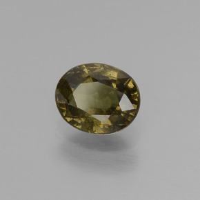 1.51캐럿 천연 그린 브라운에서 레드 핑크 색상 변경 가넷, 타원형 컷, VS-SI