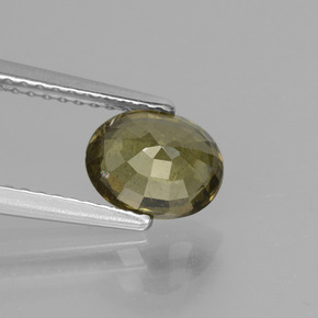 1.51캐럿 천연 그린 브라운에서 레드 핑크 색상 변경 가넷, 타원형 컷, VS-SI