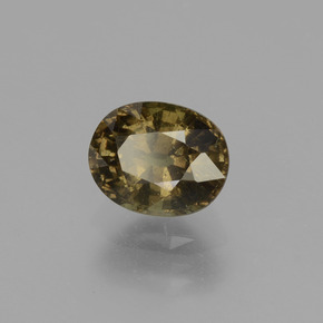 1.73캐럿 천연 녹갈색에서 레드핑크 컬러체인지 가넷, 타원형 컷, 7.5×6 mm, VS-SI