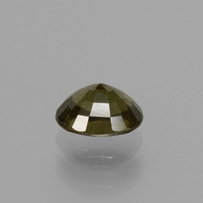 1.36캐럿 천연 녹갈색에서 레드핑크 컬러체인지 가넷, 타원형 컷, 7×5.6 mm, VS-SI