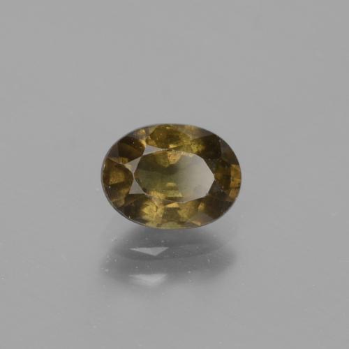 1.32캐럿 천연 엄버 브라운 컬러체인지 가넷, 타원형 컷, 7.2×5.4 mm, VS-SI