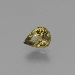 0.42캐럿 천연 녹갈색에서 레드핑크 컬러체인지 가넷, 배 모양, 5.3×4 mm, VS