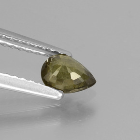 0.50캐럿 천연 녹갈색에서 레드핑크 컬러체인지 가넷, 배 모양, 5.6×4.3 mm, VS