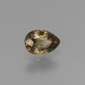 0.52캐럿 천연 녹갈색에서 레드핑크 컬러체인지 가넷, 배 모양, 5.8×4.1 mm, VS