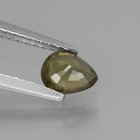 0.55캐럿 천연 그린 브라운에서 레드 핑크 색상 변경 가넷, 배 모양, VS