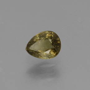 0.59캐럿 천연 녹갈색에서 레드핑크 컬러체인지 가넷, 배 모양, 5.5×4.3 mm, VS-SI