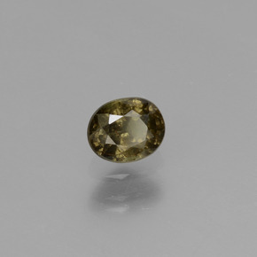 0.53캐럿 천연 녹갈색에서 레드핑크 컬러체인지 가넷, 타원형 컷, 5×4 mm, VS