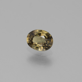 0.77캐럿 천연 미디엄 다크 브라운 컬러체인지 가넷, 타원형 컷, 6.1×4.7 mm, VS