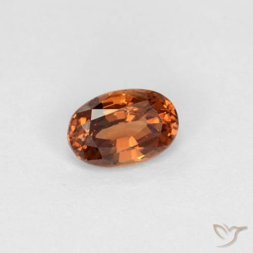 0.60캐럿 천연 다크 브라운 컬러체인지 가넷, 타원형 컷, 6×4 mm, VS
