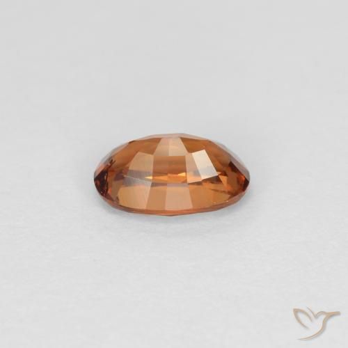 0.60캐럿 천연 다크 브라운 컬러체인지 가넷, 타원형 컷, 6×4 mm, VS