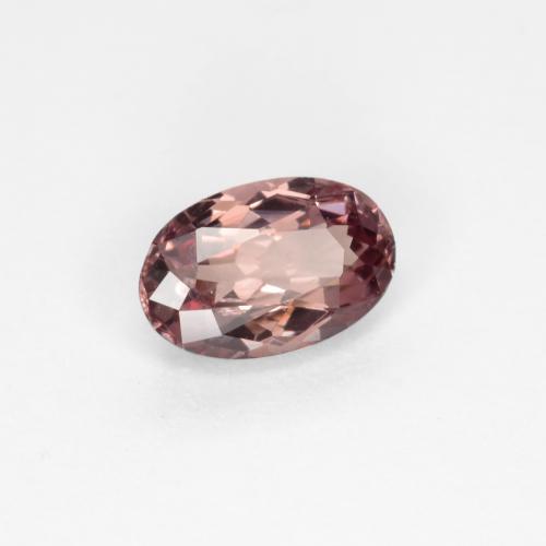 0.57캐럿 천연 미디엄 브라운 컬러체인지 가넷, 타원형 컷, 6.1×4.1 mm, VVS-VS