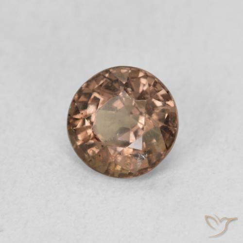 0.92캐럿 천연 미디엄 라이트 브라운 컬러체인지 가넷, 라운드 컷, 5.50 mm, VS