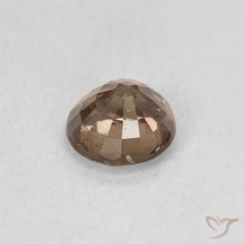0.92캐럿 천연 미디엄 라이트 브라운 컬러체인지 가넷, 라운드 컷, 5.50 mm, VS
