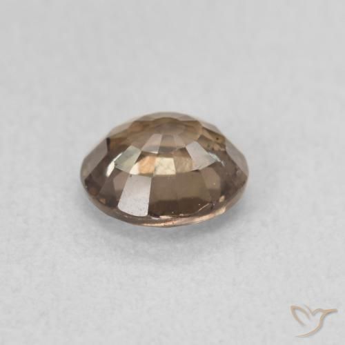 0.90캐럿 천연 다크 브라운 컬러체인지 가넷, 라운드 컷, 5.76 mm, VS