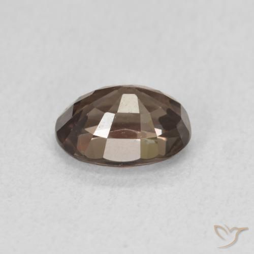 1.28캐럿 천연 미디엄 라이트 브라운 컬러체인지 가넷, 타원형 컷, 7.1×5.2 mm, VVS