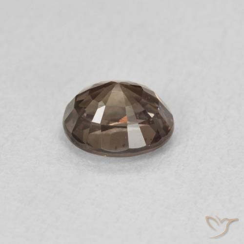 1.03캐럿 천연 미디엄 라이트 브라운 컬러체인지 가넷, 타원형 컷, 6×5.2 mm, VVS