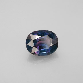 1.52캐럿 천연 멀티컬러 컬러체인지 사파이어, 타원형 컷, 7.3×5.8 mm, VS