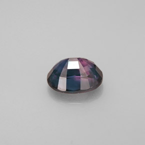 1.52캐럿 천연 멀티컬러 컬러체인지 사파이어, 타원형 컷, 7.3×5.8 mm, VS