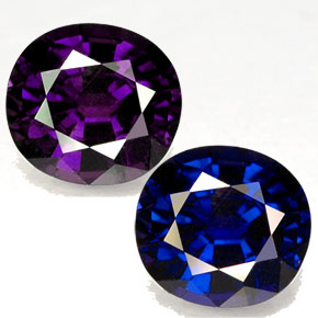 1.53캐럿 천연 멀티컬러 컬러체인지 사파이어, 쿠션 컷, 6.9×6.4 mm, VS